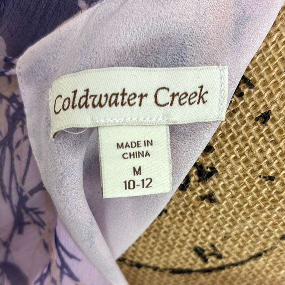 Coldwater Creek Purple Sleeveless Lined Blouse - Picture 2 of 9